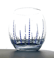 Hand Painted Glass Tumbler 'The Crown'