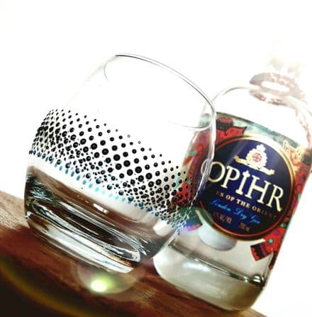 Hand Painted Glass Tumbler 'The Ring'