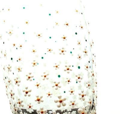 Hand Painted Hiball Glass 'Flower'