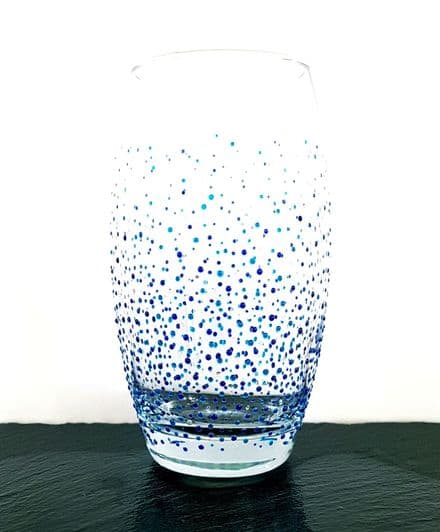 Hand Painted Hiball Glass Tumbler 'The Dot'