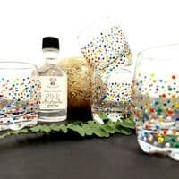 Hand Painted Multi Dot Shot Glasses