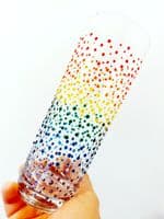 Hand Painted Multicoloured Hiball Glass