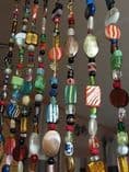 Handmade Bohemian Beaded Curtain Valance, Sun Catcher