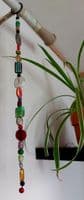Handmade Bohemian Beaded Curtain Valance, Sun Catcher