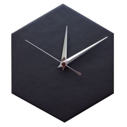 Hexagon Wall Clock, Black