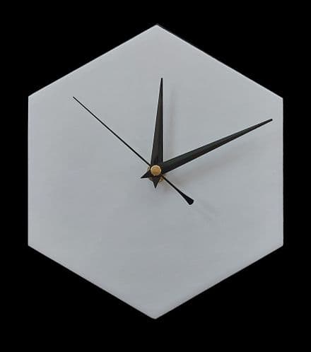 Hexagon Wall Clock, White