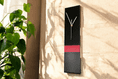 Long Slim Handmade Modern Black/Red Wall Clock
