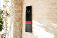 Long Slim Handmade Modern Black/Red Wall Clock