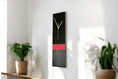 Long Slim Handmade Modern Black/Red Wall Clock