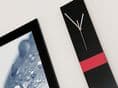 Long Slim Handmade Modern Black/Red Wall Clock