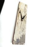 Minimalist Rectangle Reclaimed Oak Wood Look Wall Clock, 35cm