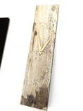 Minimalist Rectangle Reclaimed Oak Wood Look Wall Clock, 35cm