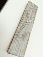Minimalist Rectangle Reclaimed Wood Look Wall Clock, Grey, 35cm