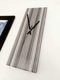 Mocha Stripe 'Linear' Wall Clock