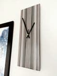 Mocha Stripe 'Linear' Wall Clock