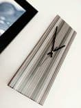 Mocha Stripe 'Linear' Wall Clock