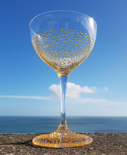Painted Martini Cocktail Glass 'Citrus'