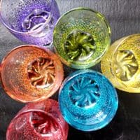 Set of 6 Hand Painted Colourful Shot Glasses