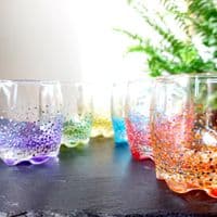 Set of 6 Hand Painted Colourful Shot Glasses