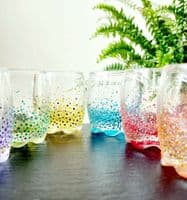 Set of 6 Hand Painted Colourful Shot Glasses