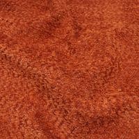 Boucle Chenille Upholstery Fabric Burnt Orange