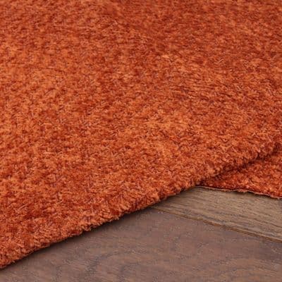 Boucle Chenille Upholstery Fabric Burnt Orange