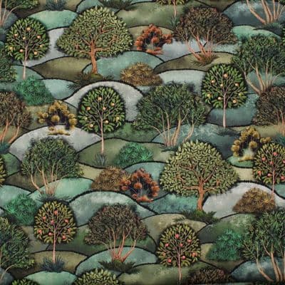 Cotton Fabric Forest Hill Green