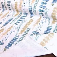 Cotton Fabric Golden Teal Meadow