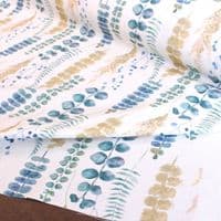 Cotton Fabric Golden Teal Meadow