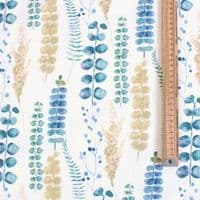 Cotton Fabric Golden Teal Meadow