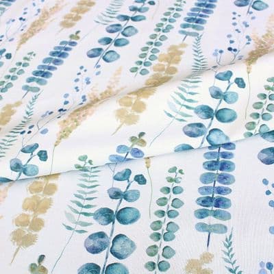 Cotton Fabric Golden Teal Meadow