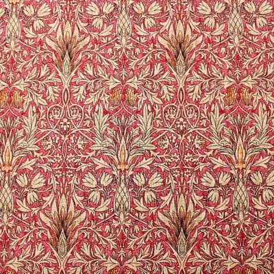 Cotton Fabric William Morris Snakeshead Wine