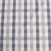 Cotton Linen Fabric Gingham Check Indigo Blue
