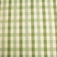 Cotton Linen Fabric Gingham Check Sage Green