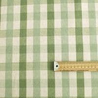 Cotton Linen Fabric Gingham Check Sage Green