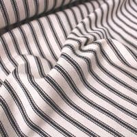 Cotton Ticking Upholstery Fabric Black