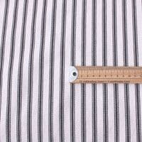 Cotton Ticking Upholstery Fabric Black