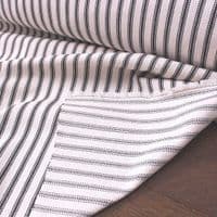 Cotton Ticking Upholstery Fabric Black