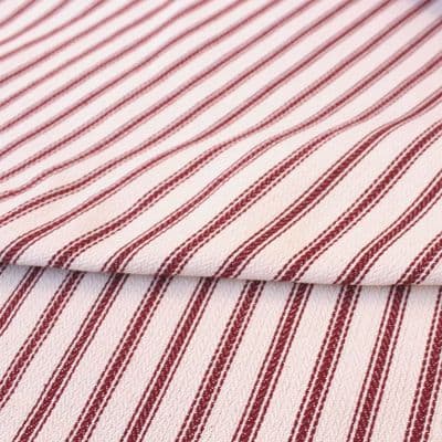 Cotton Ticking Upholstery Fabric Wine Red
