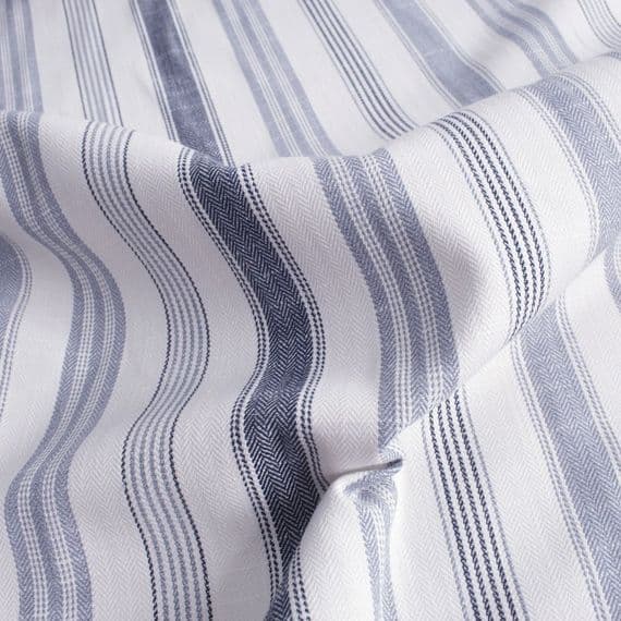 Chatham Glyn Darwin Twilight Blue – Woven Striped Fabric