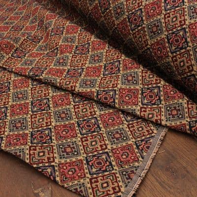 Diamond Medallion Woven Jacquard Upholstery Fabric