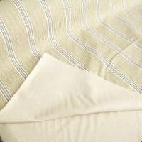 Double Width Cotton Linen Fabric Olive-Ink Dot Stripe