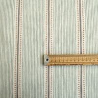 Double Width Cotton Linen Fabric Sageberry Dot Stripe