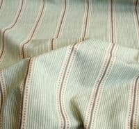 Double Width Cotton Linen Fabric Sageberry Dot Stripe
