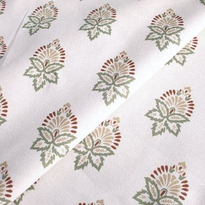 Double Width Organic Cotton Gilded Leaf