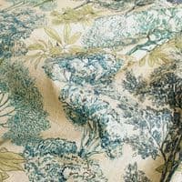 Double Width Viscose Linen Fabric - Botanical Canopy
