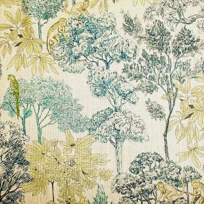 Double Width Viscose Linen Fabric - Botanical Canopy