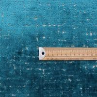Fire Retardant Jacquard Velvet Upholstery Fabric - Blue