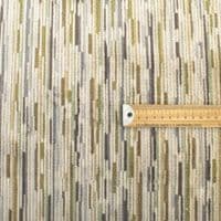 Fire Retardant Jacquard Velvet Upholstery Fabric Stripes  - Green