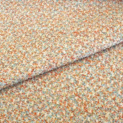 Fire Retardant Recycled Polyester Textured Bouclé Upholstery Fabric  Aurora Citrus